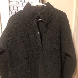 Aerie snap sherpa pullover